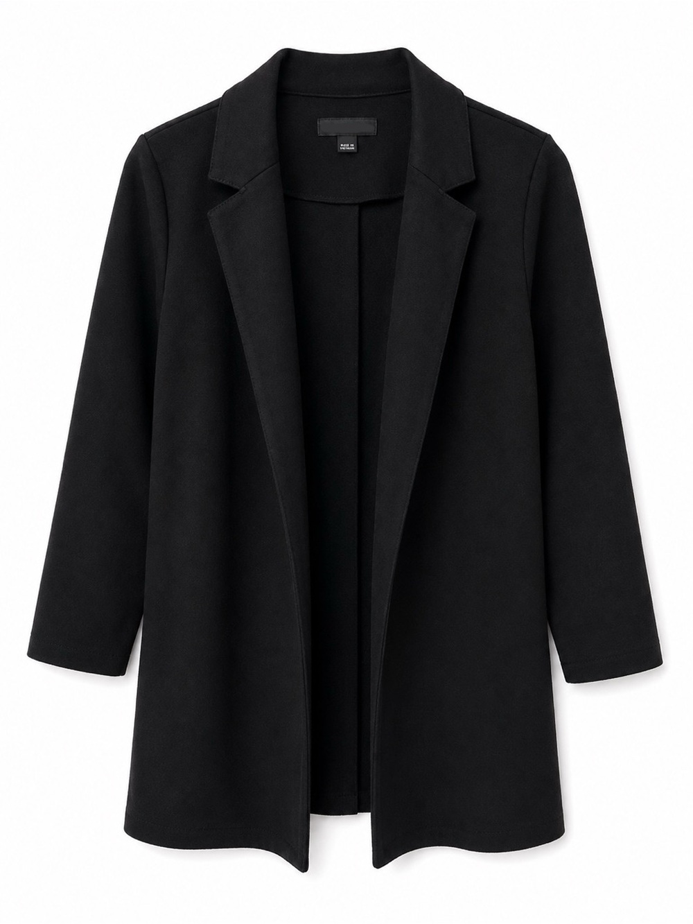 Chocolate Black Open-Front Women's Blazer Coat Size Small
